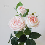 Msddl 3Head Feel Latex Rose Flower Moisturizin Rose Real Touch Artificial Flowers Home Wedding Event Decor Bridal Bouquet Fake Flowers