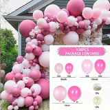 Msddl Rose Gold Pink Balloon Garland Arch Kit Happy Birthday Party Decoration Kids Baby Shower Latex Ballon Chain Wedding Birthday Baloon