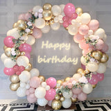 Msddl Rose Gold Pink Balloon Garland Arch Kit Happy Birthday Party Decoration Kids Baby Shower Latex Ballon Chain Wedding Birthday Baloon