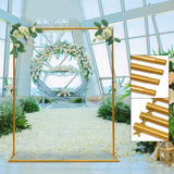 Msddl 1.5×1.2M Wedding Arch Metal Backdrop Stand Balloon Flower Stand For Wedding Garden Decoration Gold