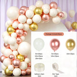 Msddl White Gold Balloon Garland Arch Kit Happy Birthday Party Wedding Decoration Kids Wedding Birthday Balloon Latex Baloon Baby Shower