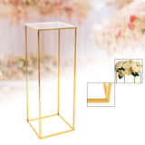 Msddl Gold/Transparent  Top Flower Floor Stand Metal Column Flower Stand Arrangement For Wedding Arch Party Dinner Centerpiece Decoration