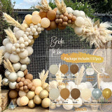 Msddl Apricot Coffee Brown Balloon Garland Arch Kit  Birthday Party Wedding Decoration Kids Latex Balloon Globos Baby Shower Decor