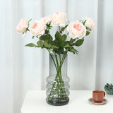 Msddl 2Pc High-end Feel Moist Austin Rose Real Touch Artificial Flowers Bridal Bouquet Wedding Roses Home Decoration Fake Flower Peony