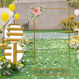 Msddl Wedding Arch Metal Backdrop Stand Flower Stand For Wedding, Birthday Party, Garden Decoration Gold