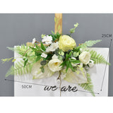 Msddl Artificial Flower Arrangement Party Wedding Decoration Welcome Sign Corner Photo Props Backdrop Wall Decor Floral Window Christmas Garland