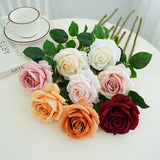 Msddl 2Pcs New Simulation Roses Branch Silk Rose Artificial Flowers Home Living Room Decoration Wedding Bouquets Bride Holding Flowers