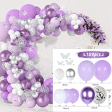 Msddl Butterfly Balloon Garland Arch Kit Birthday Party Wedding Decoration Kids Wedding Birthday Girl Decor Baby Shower Latex Baloon