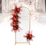 Msddl Wedding Arch Bracket White/Gold Mesh Wall Stand Arc Backdrop Iron Arch  Event Party Props DIY Decoration Birthday Metal Flower Frame