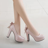 Msddl Big Size  ladies high heels women shoes woman pumps    Sweet shallow thick-heeled women's shoes