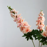 Msddl 2Pc 3D Real Touch Delphinium Artificial Flower Moisturizing Hyacinth Fake Flowers for Home Wedding Event Deco Flower Arrangement