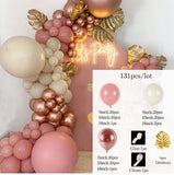 Msddl Rose Gold Pink Balloon Garland Arch Kit Happy Birthday Party Decoration Kids Baby Shower Latex Ballon Chain Wedding Birthday Baloon