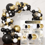 Msddl Black Gold Balloon Garland Arch Kit Birthday Party Wedding Decoration Kids Wedding Birthday Baby Shower Boy Latex Confetti Ballons