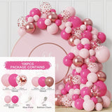 Msddl Rose Gold Pink Balloon Garland Arch Kit Happy Birthday Party Decoration Kids Baby Shower Latex Ballon Chain Wedding Birthday Baloon