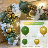 Msddl Macaron Green Balloon Garland Arch Kit  Jungle Animals Theme Birthday Party Decorations Kids Wedding Decoration Balloon Baby Shower Suppies