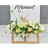 Msddl Artificial Flower Arrangement Party Wedding Decoration Welcome Sign Corner Photo Props Backdrop Wall Decor Floral Window Christmas Garland