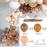 Msddl Apricot Coffee Brown Balloon Garland Arch Kit  Birthday Party Wedding Decoration Kids Latex Balloon Globos Baby Shower Decor