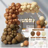 Msddl Apricot Coffee Brown Balloon Garland Arch Kit  Birthday Party Wedding Decoration Kids Latex Balloon Globos Baby Shower Decor