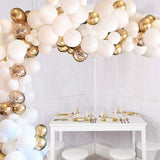 Msddl White Gold Balloon Garland Arch Kit Happy Birthday Party Wedding Decoration Kids Wedding Birthday Balloon Latex Baloon Baby Shower