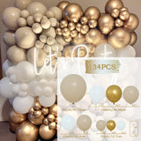 Msddl Sand White Balloon Garland Arch Kit Wedding Decoration Birthday Party Decoration Kids Baby Shower Birthday Latex Metallic Ballon Globos