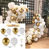 Msddl White Gold Balloon Garland Arch Kit Happy Birthday Party Wedding Decoration Kids Wedding Birthday Balloon Latex Baloon Baby Shower