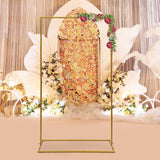 Msddl Wedding Arch Metal Backdrop Stand Flower Stand For Wedding, Birthday Party, Garden Decoration Gold