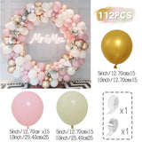 Msddl Rose Gold Pink Balloon Garland Arch Kit Happy Birthday Party Decoration Kids Baby Shower Latex Ballon Chain Wedding Birthday Baloon