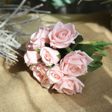 Msddl 9 Branch Rose Bouquet Artificial Flowers Wedding Bride Holding Flowers Home Decoration Floral Party Event Decor Layout Bouquet