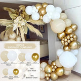 Msddl White Gold Balloon Garland Arch Kit Happy Birthday Party Wedding Decoration Kids Wedding Birthday Balloon Latex Baloon Baby Shower