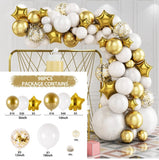 Msddl White Gold Balloon Garland Arch Kit Happy Birthday Party Wedding Decoration Kids Wedding Birthday Balloon Latex Baloon Baby Shower