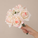 Msddl Latex Decor Rose Bouquet Moist 5Head Real Touch Artificial Roses Flowers for Home Decoration Bridal Bouquet Wedding Party Layout