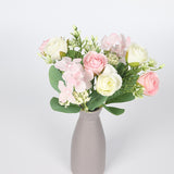 Msddl 27cm Rose Artificial Flower Bouquet Living Room Fake Flower Plant Decoration Wedding Articles Window Display