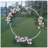 Msddl Circle Wedding Garden Arch Background Balloon Arch Stand Metal Round Backdrop Stand for Birthday Party Wedding Arch Anniversary Decor