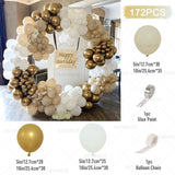 Msddl Sand White Balloon Garland Arch Kit Wedding Decoration Birthday Party Decoration Kids Baby Shower Birthday Latex Metallic Ballon Globos