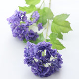 Msddl 2Pcs 3D Latex Film Hydrangea Feel Real Touch Artificial Flowers 2 Heads Snowball Wedding Background Arrangement Home Decoration