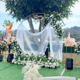Msddl Metal Circle Stand Wedding Arch Round Balloon Flower Round Background Arch Frame Birthday Party Baby Shower Decoration