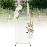 Msddl Wedding Arch Bracket White/Gold Mesh Wall Stand Arc Backdrop Iron Arch  Event Party Props DIY Decoration Birthday Metal Flower Frame