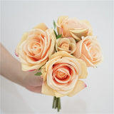 Msddl Hand Feel Moist Rose Bouquet Real Touch Artificial Rose Flowers Home Table Decor Bridal Bouquet Wedding Decor Flower Arrangement