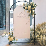 Msddl Metal Round Balloon Arch Backdrop Stand Wedding Flower Door Fake Flower Decorative Stand Wedding Arch Decor Party Decoration