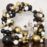 Msddl Black Gold Balloon Garland Arch Kit Birthday Party Wedding Decoration Kids Wedding Birthday Baby Shower Boy Latex Confetti Ballons