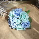 Msddl 9 Branch Rose Bouquet Artificial Flowers Wedding Bride Holding Flowers Home Decoration Floral Party Event Decor Layout Bouquet