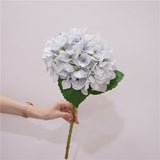 Msddl Real Touch Hydrangea Pointed Leaf Hydrangea Artificial Flowers Home Living Room Decoration Wedding Background Flower Arrangement