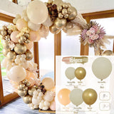 Msddl Sand White Balloon Garland Arch Kit Wedding Decoration Birthday Party Decoration Kids Baby Shower Birthday Latex Metallic Ballon Globos