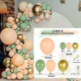 Msddl Apricot Coffee Brown Balloon Garland Arch Kit  Birthday Party Wedding Decoration Kids Latex Balloon Globos Baby Shower Decor