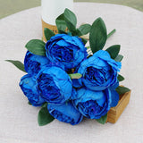 Msddl Simulation 7Head Round Peony Bunch Silk Peonies Flowers for Wedding Flower Arrangement Decoration Bridal Bouquet Home Decoration
